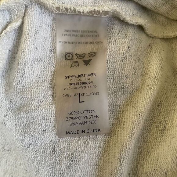 Mono B Sweat Joggers Womens LARGE Natural Heather Sweats Zipper‎ Pockets *READ* - Picture 8 of 12